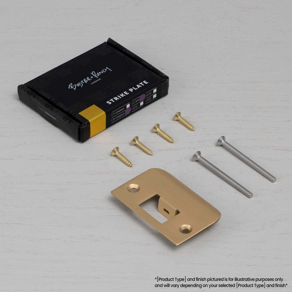 Buster and Punch Strike Plate Kit D Shaped for Standard Door - Available in Various Finishes