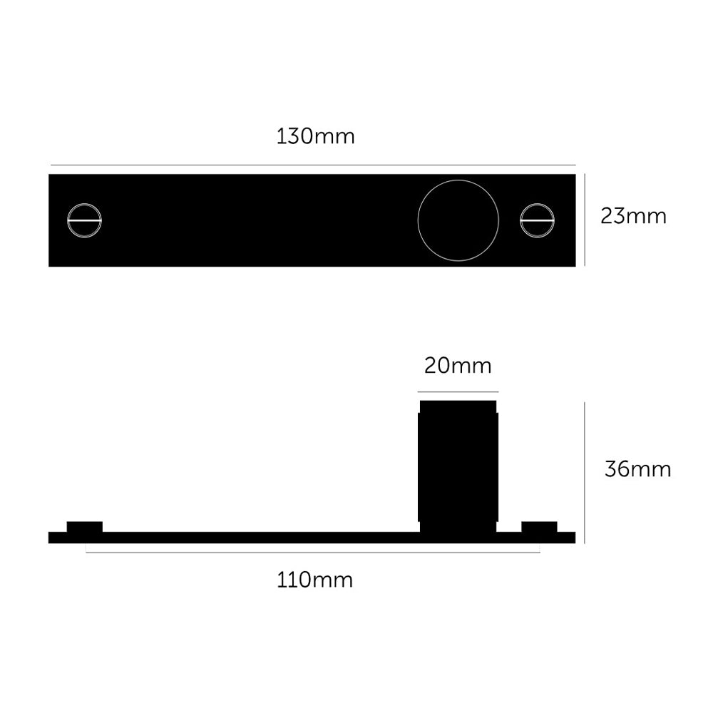 Buster and Punch Cross Furniture Knob Set Plate - Available in Various Finishes