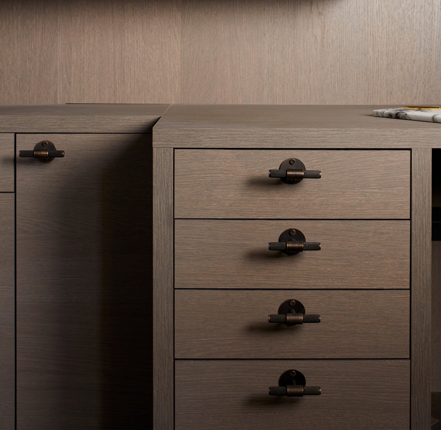 Buster and Punch Cabinet T-Bar Handle on Plate - Available in Various Finishes