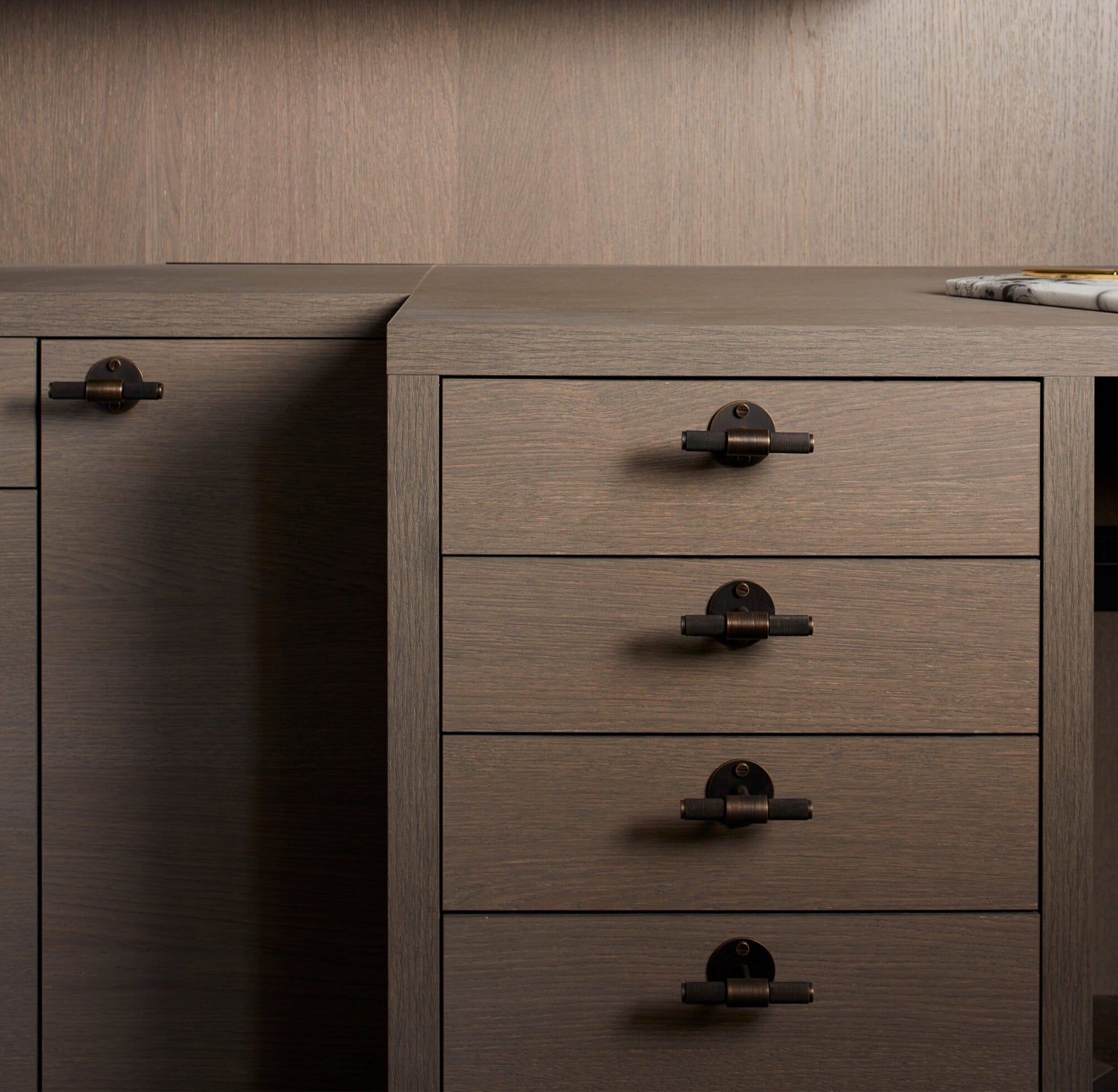 Buster and Punch Cabinet T-Bar Handle on Plate - Available in Various Finishes