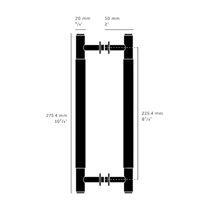 Buster & Punch Pull Bar / Double-Sided / Cross - Available in Various Finishes|BPUPB024579|BPUPB053974|BPUPB454002|BPUPB073972