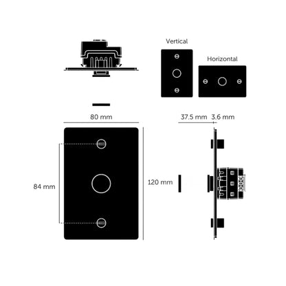 Buster & Punch 1G Dimmer / Multipoint / 250W / Vertical / Cross - Available in Various Finishes|BPZDR024147|BPZDK134859|BPZDR054148|BPZDR454149|BPZDR074150|BPZDR144151