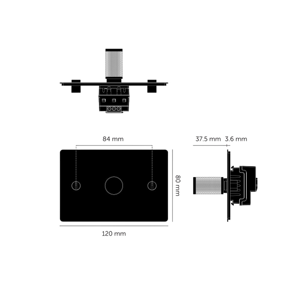 BPZDR024551|BPZDK134860|BPZDR054552|BPZDR454553|BPZDR074554|BPZDR144555|Buster & Punch 1G Dimmer / Multipoint / 250W / Horizontal / Cross - Available in Various Finishes