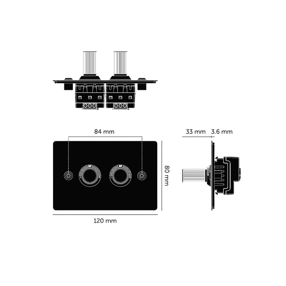 Buster & Punch 2G Dimmer / 2-Way / 100W / Horizontal / Linear - Available in Various Finishes|BPZDR024596|BPZDR054597|BPZDR454598|BPZDR074599|BPZDR144600