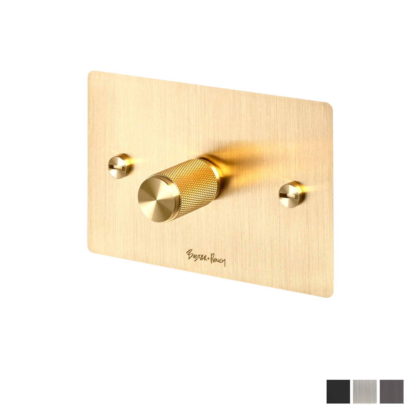 Buster and Punch 1G Dimmer Switch Diamond Cut Knurled Knob - Available in Various Finishes