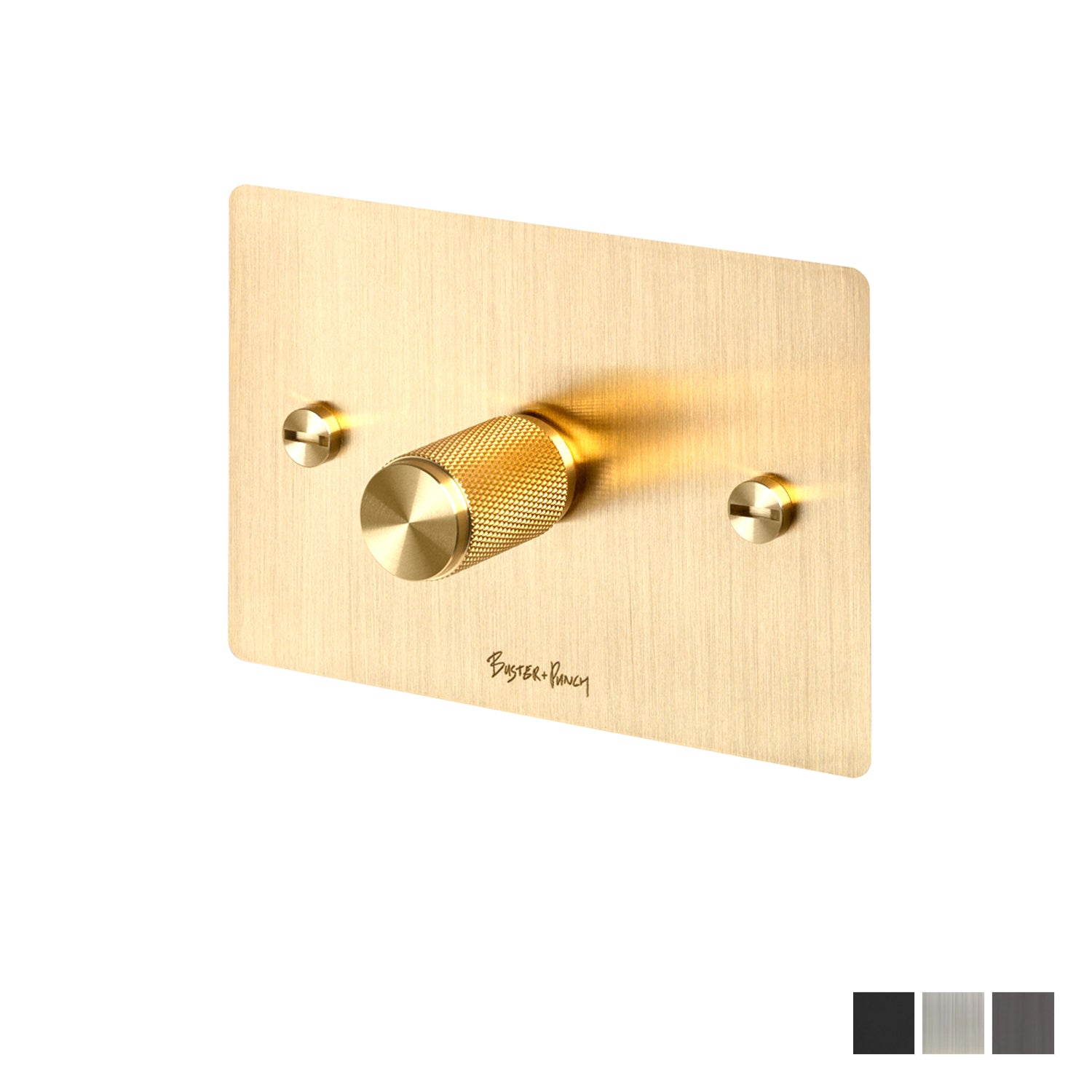 Buster and Punch 1G Dimmer Switch Diamond Cut Knurled Knob - Available in Various Finishes