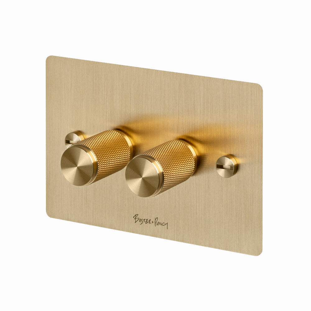 Buster and Punch 2G Dimmer Switch Diamond Cut Knurled Knob - Available in Various Finishes