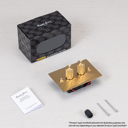 Buster and Punch 2G Dimmer Switch Diamond Cut Knurled Knob - Available in Various Finishes