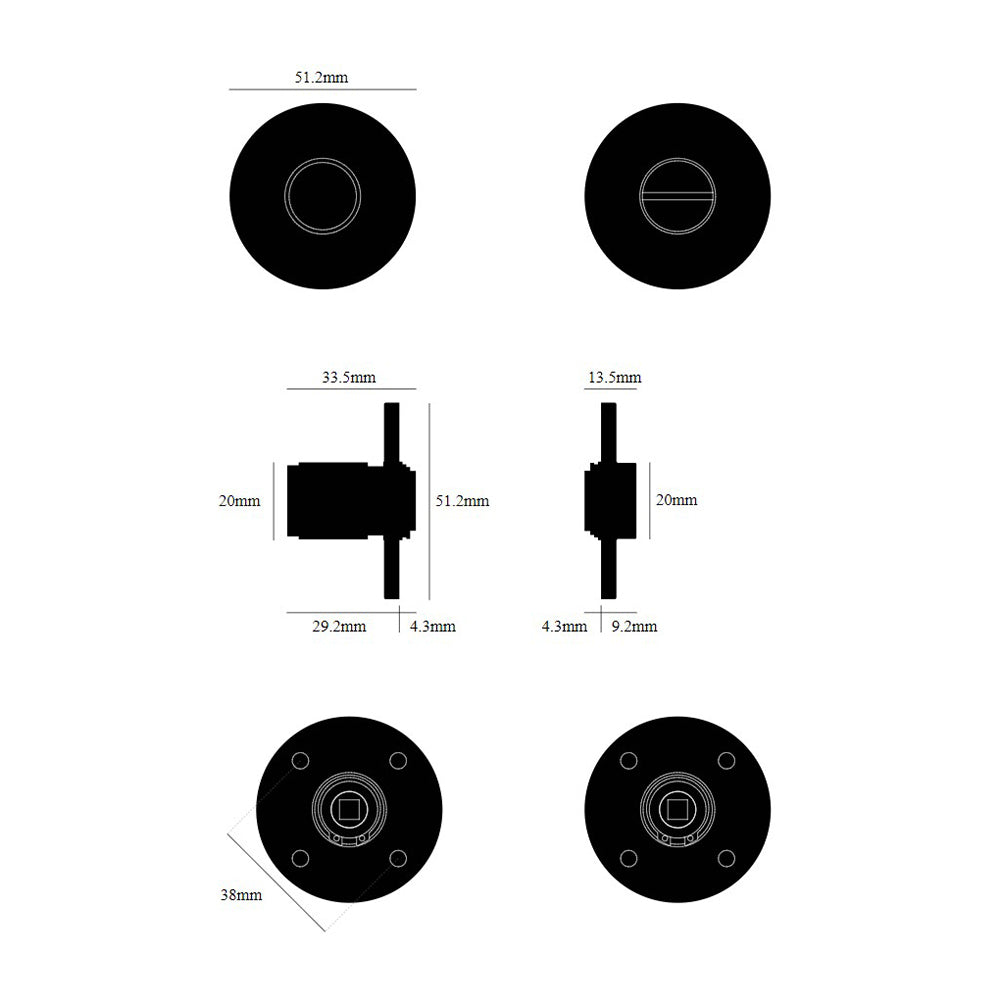 Buster and Punch UK Cross Thumbturn Lock - Available in Various Finishes
