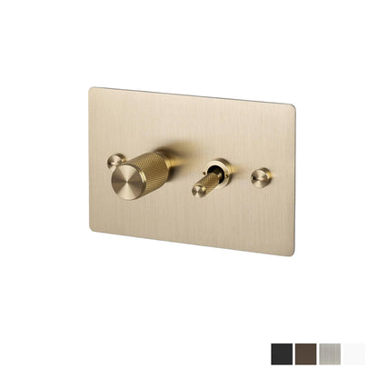 Buster & Punch 2G Toggle + Dimmer Horizontal Cross - Available in Various Finishes