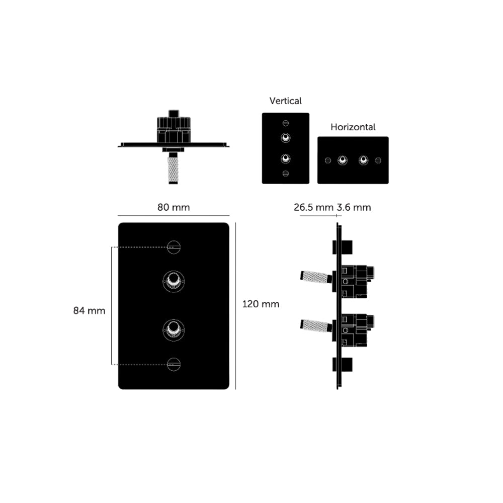 Buster & Punch 2G Toggle / Vertical / 2-Way / Cross - Available in Various Finishes|BPZTG024102|BPZTG054103|BPZTG454104|BPZTG074105|BPZTG144106
