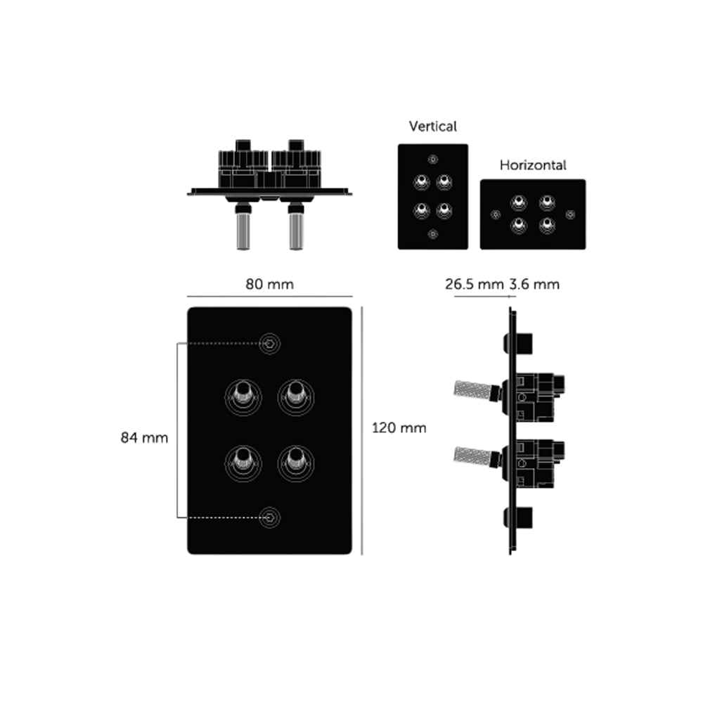 Buster & Punch 4G Toggle / Vertical / 2-Way / Linear - Available in Various Finishes|BPZTG024142|BPZTG054143|BPZTG454144|BPZTG074145|BPZTG144146
