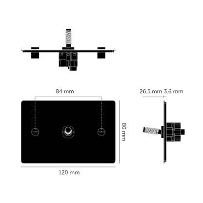 Buster & Punch 1G Toggle Horizontal 3-Way Cross - Available in Various Finishes|BPZTG024521|BPZTG054522|BPZTG454523|BPZTG074524|BPZTG144525