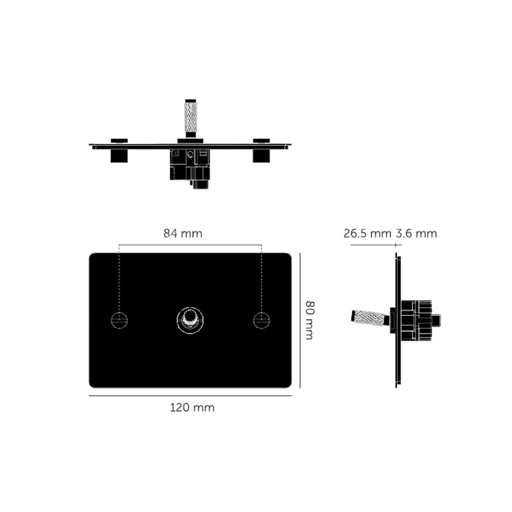 Buster & Punch 1G Toggle Horizontal Retractive Cross - Available in Various Finishes|BPZTG024541|BPZTG054542|BPZTG454543|BPZTG074544|BPZTG144545