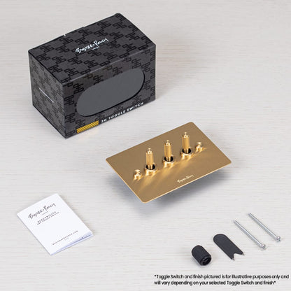 Buster and Punch 3G Toggle Switch Solid Metal Flat Plate - Available in Various Finishes