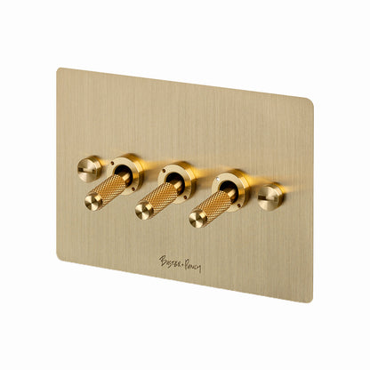 Buster and Punch 3G Toggle Switch Solid Metal Flat Plate - Available in Various Finishes