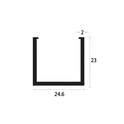 Brio Bottom Guide Channel with Polypropylene for Top Hung Sliding Panel