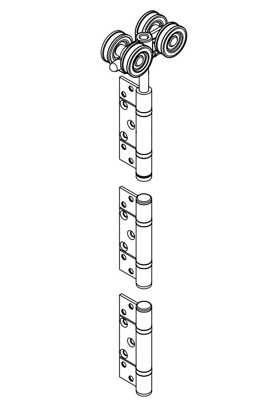 Brio Intermediate Hanger Set BWS4F-50C Non Morticed For Interfold 50F CS Bearing