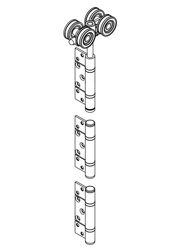 Brio Intermediate Hanger Set BWS4F-50S Non Morticed For Interfold 50F SS Bearing