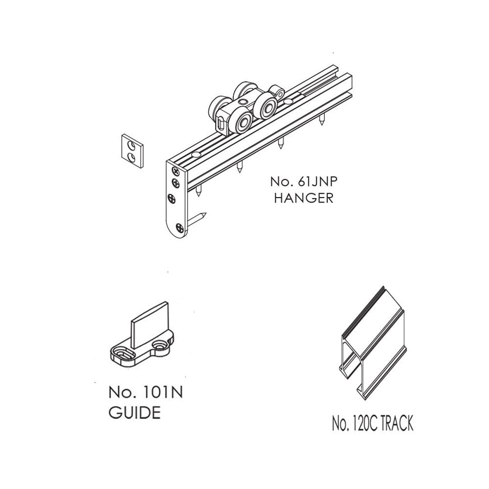 Brio Quick Run 120 Top Track 3000mm Ceiling Mount Kit BROQR120KIT3