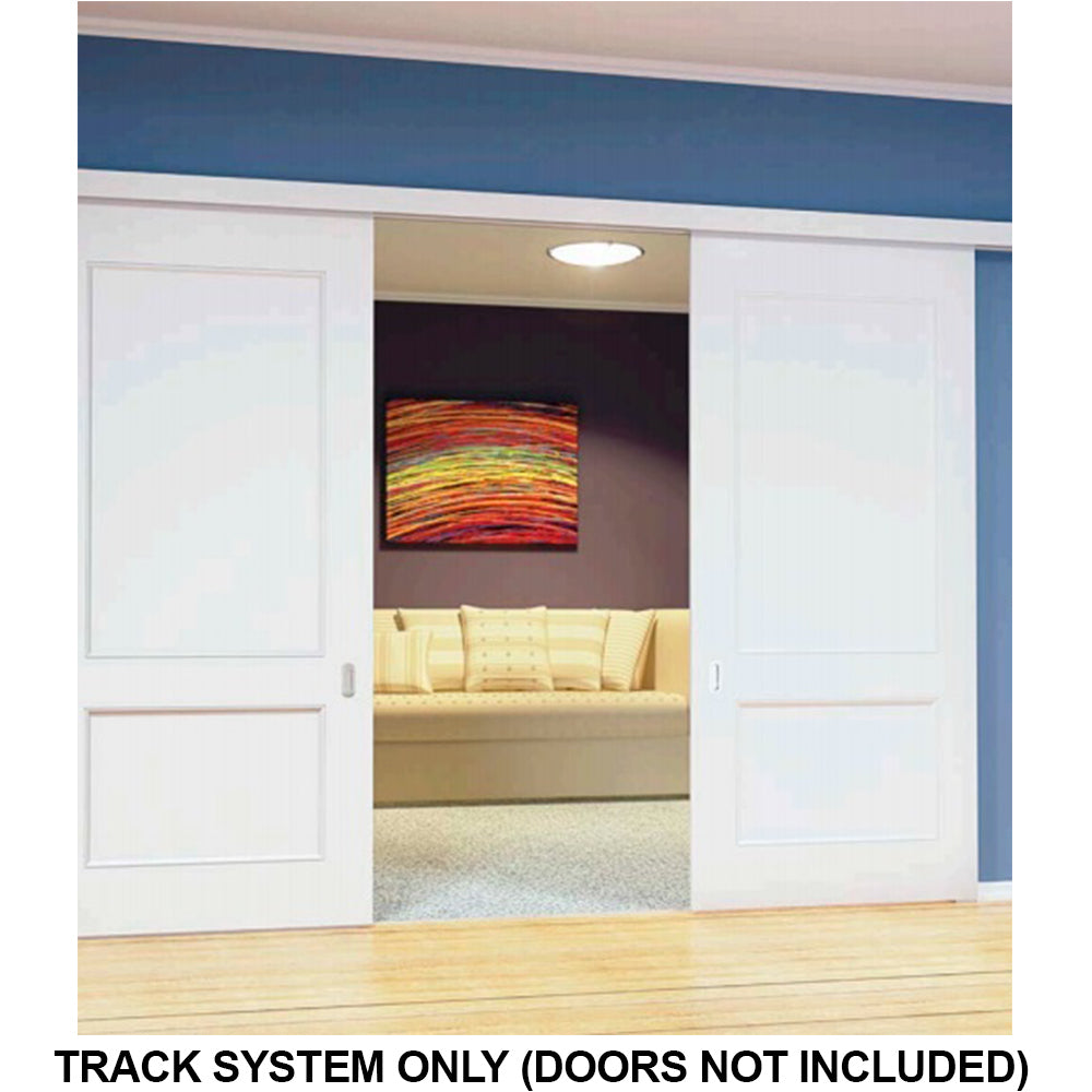 Brio Single Run 60 Door Track System for Top Hung Sliding Panels - Available in Various Function
