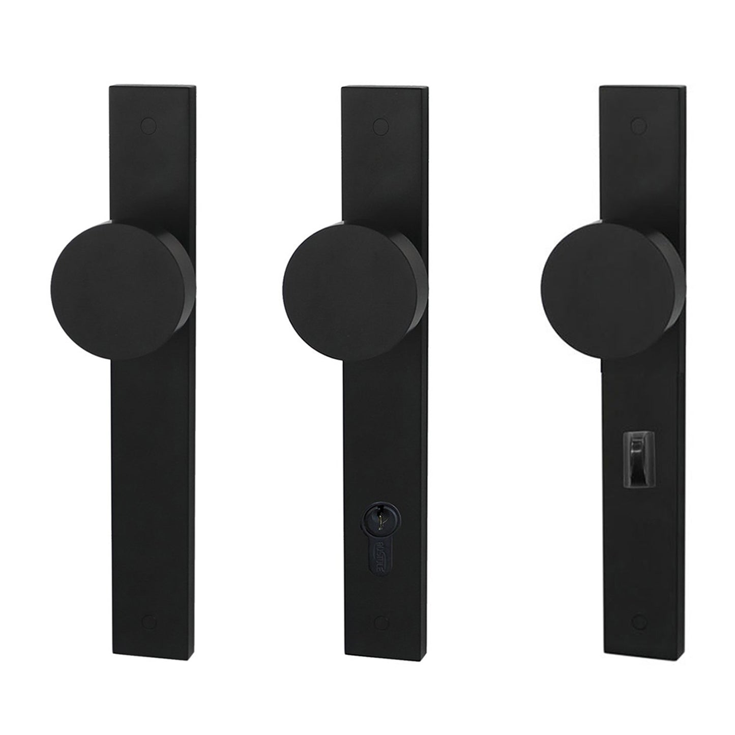 Builders Choice Long Plate Flat Face Knob 225mm Black - Available in Various Functions