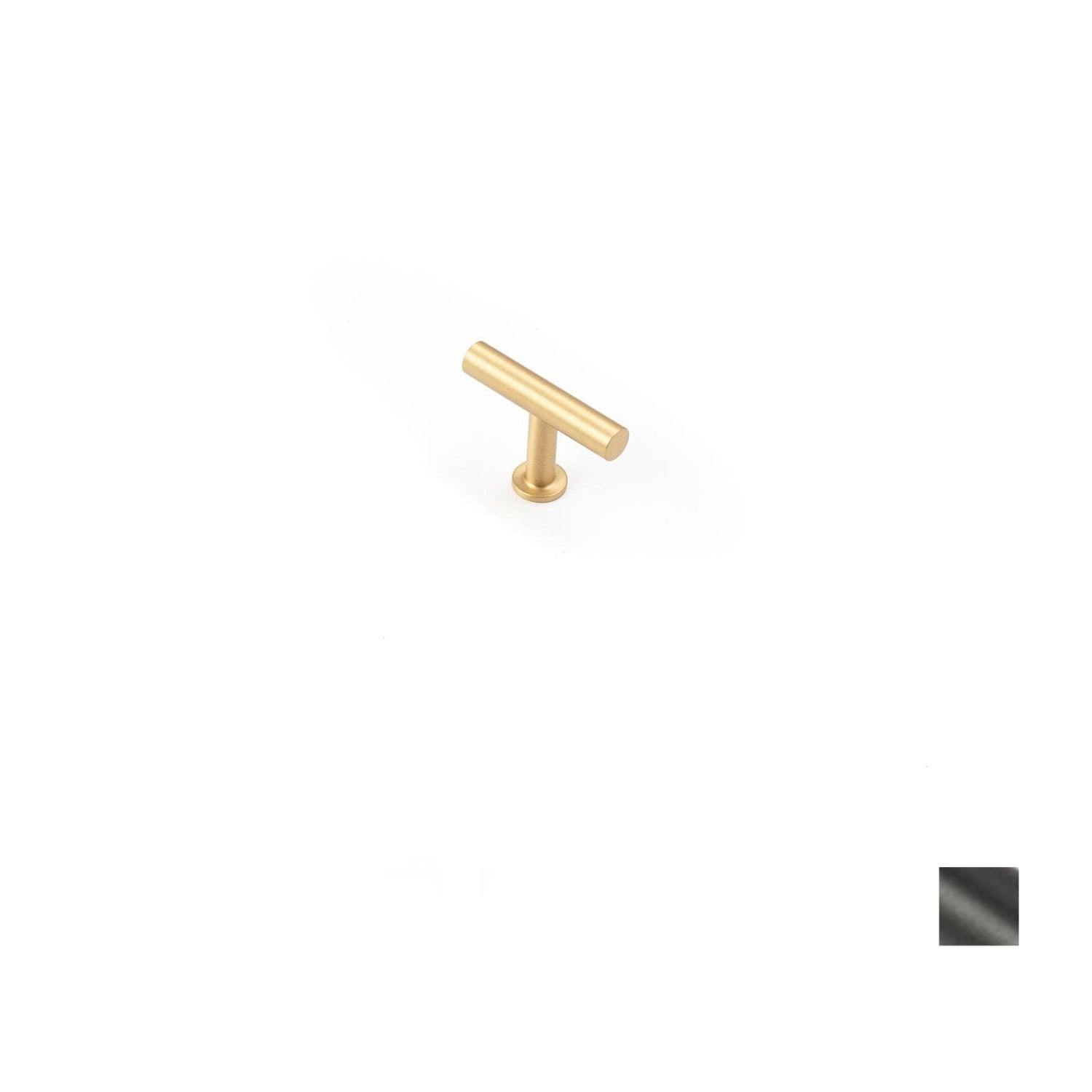 Castella Strand Solid Brass T-Bar Handle 50mm - Available in Matt Black and Satin Brass