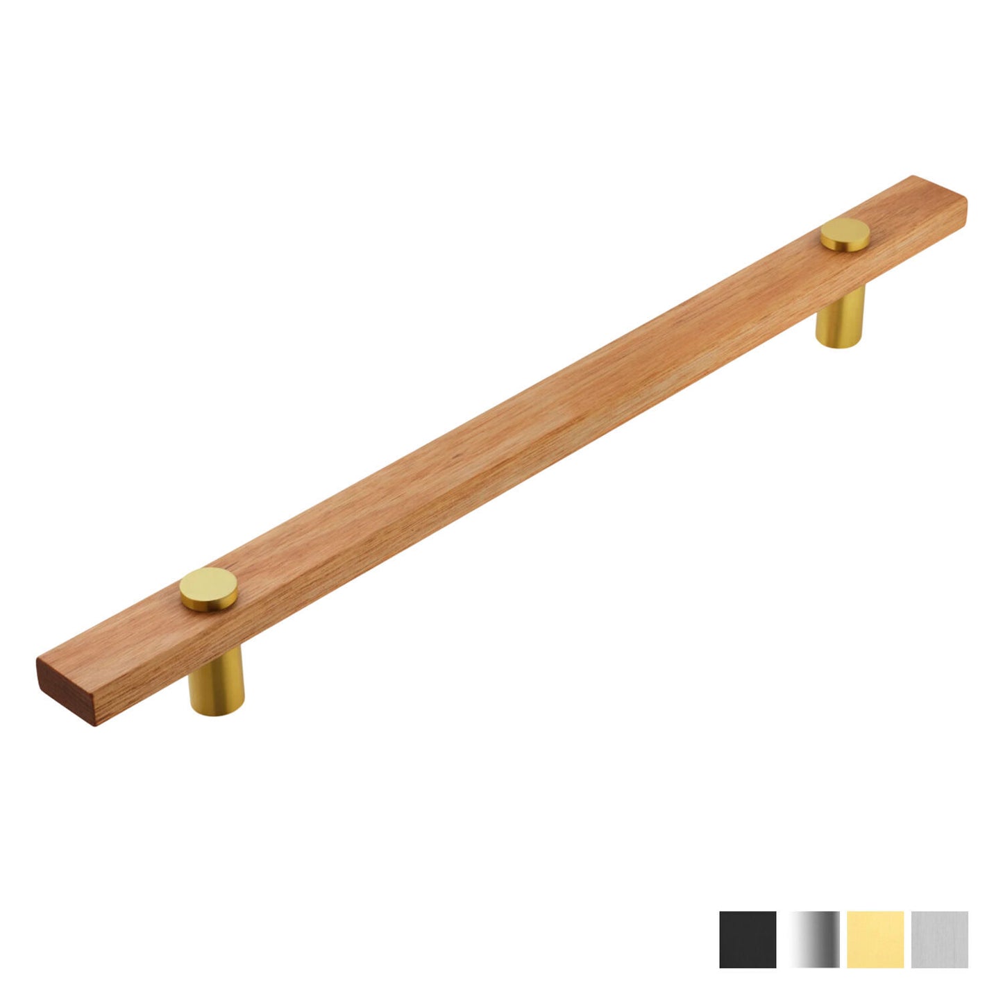 Castella Hydrowood Entrance Handle with Face Caps - Available in Various Finishes, Fixings and Sizes