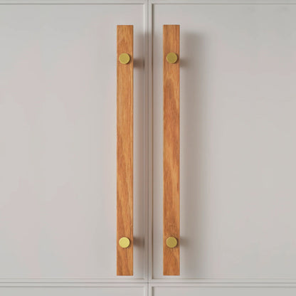 Castella Hydrowood Entrance Handle with Face Caps - Available in Various Finishes, Fixings and Sizes