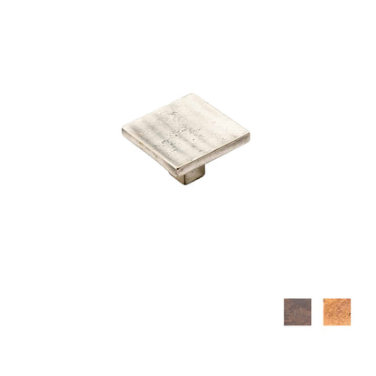 Castella Cast Flat Square Knob - Available in Various Finishes and Sizes
