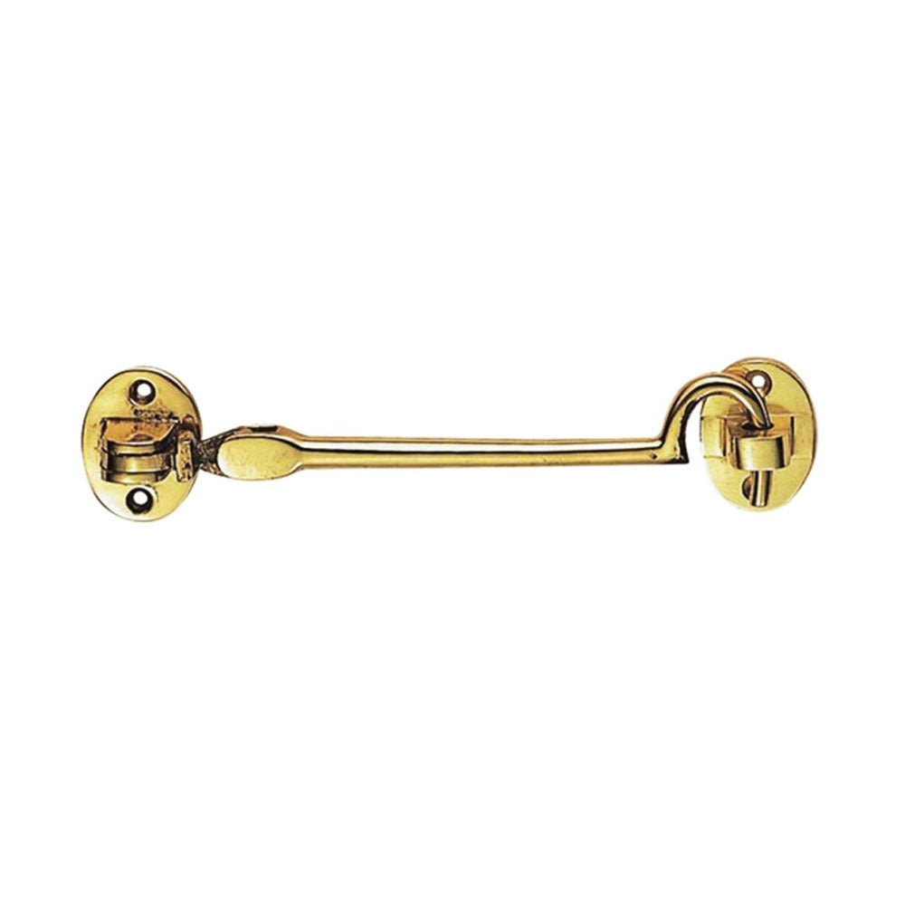 Carlisle Brass Cabin Hook Heavyweight Silent Pattern 152mm Polished Brass AA62