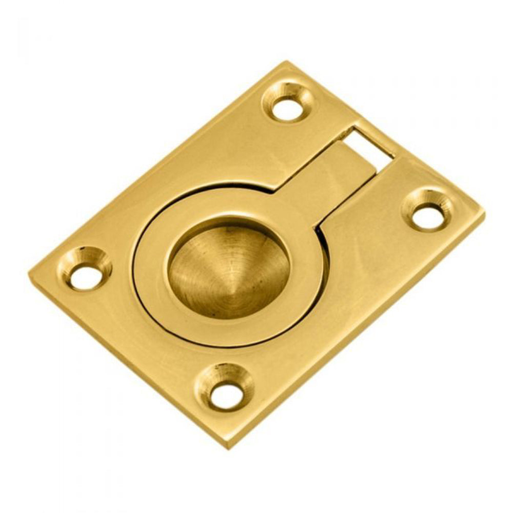 Carlisle Flush Ring Pull Polished Brass 50mm x 38mm FRP50