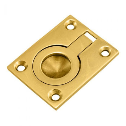 Carlisle Flush Ring Pull Polished Brass 50mm x 38mm FRP50
