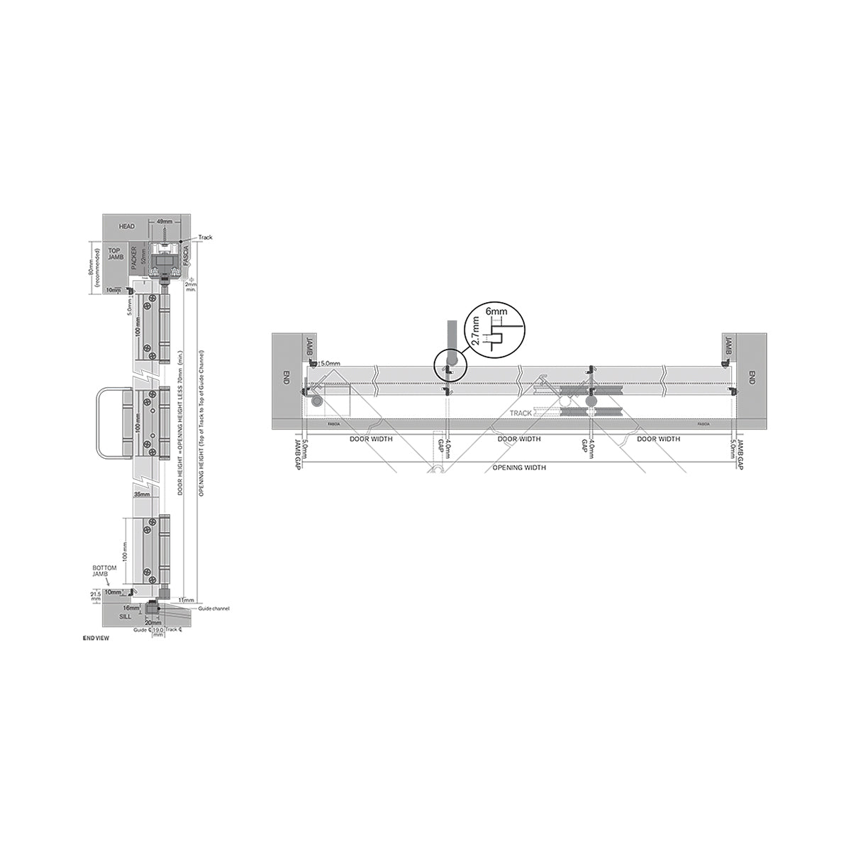 Cowdroy Allweather External Bi-Folding Kit 90kg - Available in Various Functions and Sizes