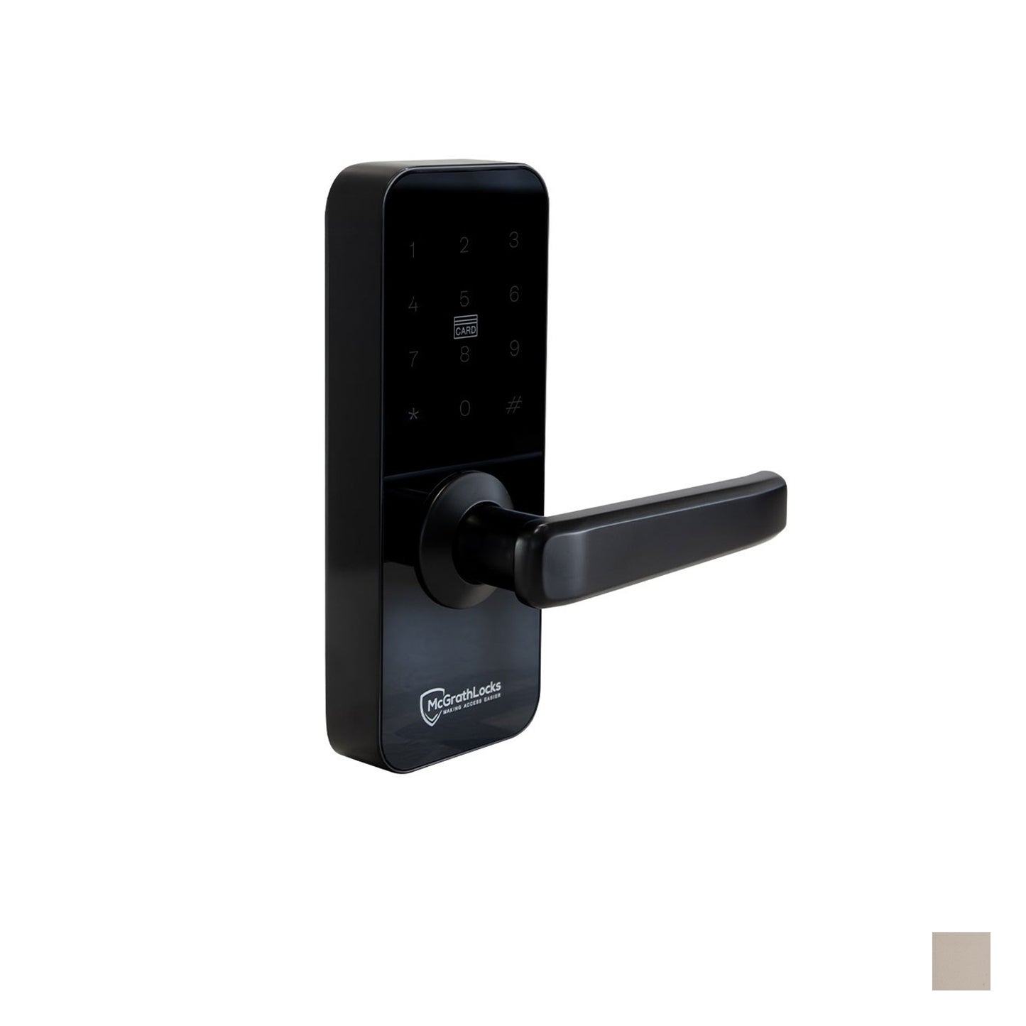 McGrath Windsor Digital Lock 60/70mm Adjustable Latch - Available in Black and Satin Nickel Finish