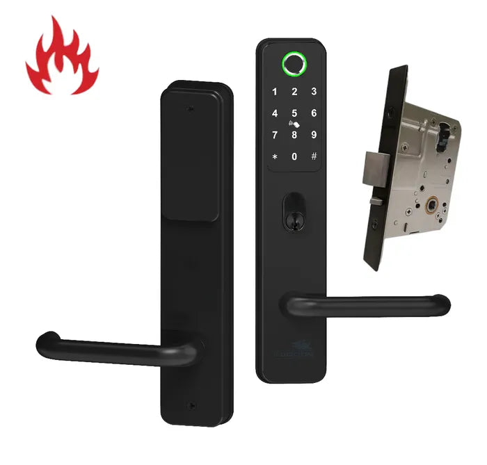 Lockton 'E-Series' Commercial & Domestic Electronic Lever Lock Kit *Black* CADELL52-BLK-ML60