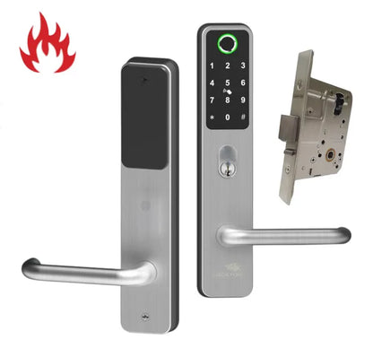 Lockton 'E-Series' Commercial & Domestic Electronic Lever Lock Kit *Satin Stainless Steel* CADELL52-SSS-ML60