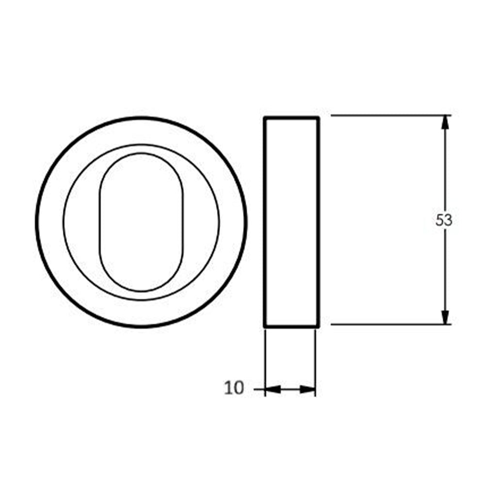 Dormakaba 4306 Oval Cylinder Escutcheons 54mm 316 Marine Grade Stainless Steel