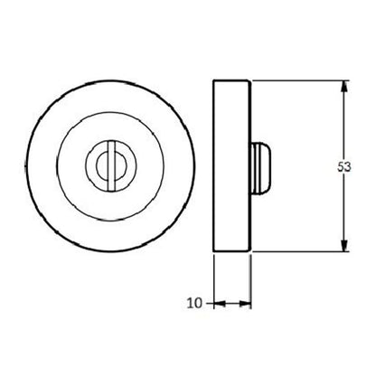 Dormakaba Emergency Release Escutcheon 54mm x 12mm - Available in Various Finishes