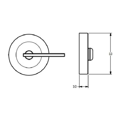 Dormakaba 4310 Disabled Turn Snib 54mm - Available in Various Finishes