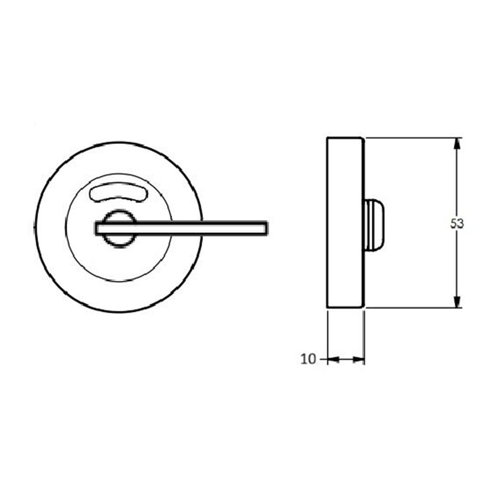 Dormkaba 4311 Indicating Disabled Turn Snib 54mm - Available in Various Finishes
