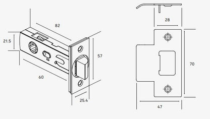 Dormakaba 8300/14PV Vision Door Lever Handle on Round Rose Privacy - Available in Various Finishes