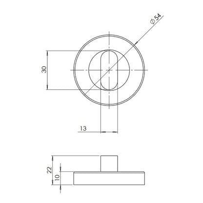 Dormakaba 8307 Privacy Round Thumb Turn Snib 54mm - Available in Various Finishes