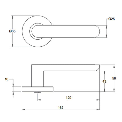 Dormakaba 8600/17 Vision Round Rose Door Handle Leverset - Available in Various Finishes & Functions