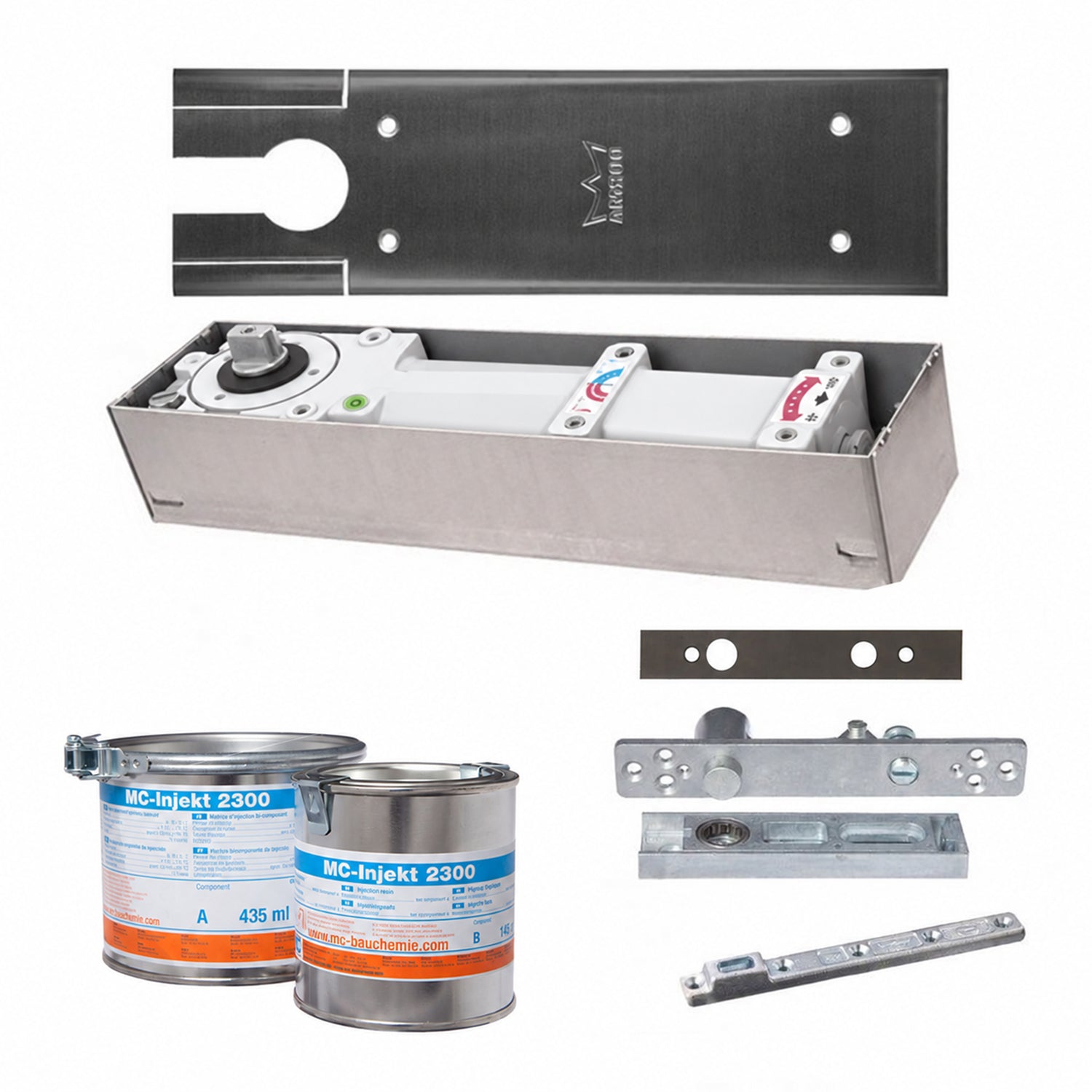 Dormakaba EN-6 Door Closer Floor Spring Body Combi Pack For Timber Door ...