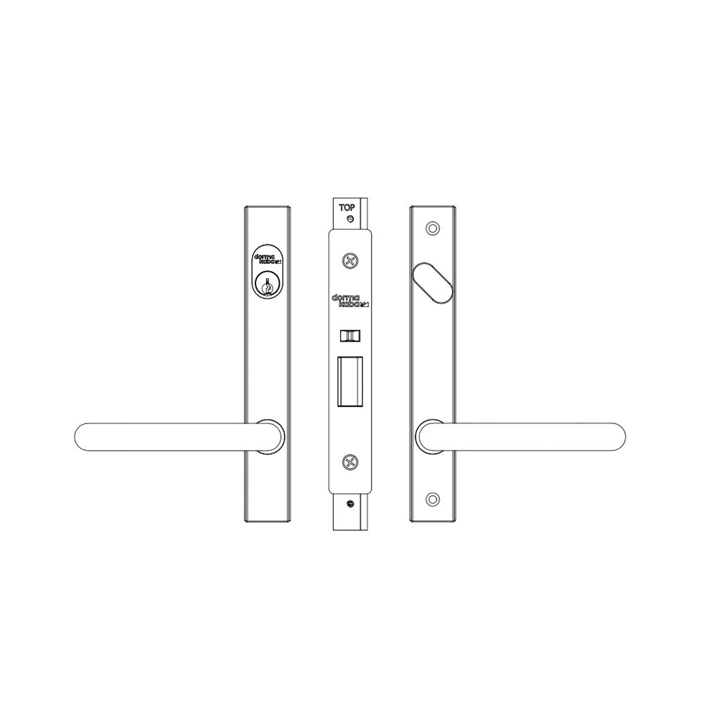 Dormakaba Entrance Kit Lockpack 30mm Backset Keyed Alike Black SB2312KIT04BLKKA