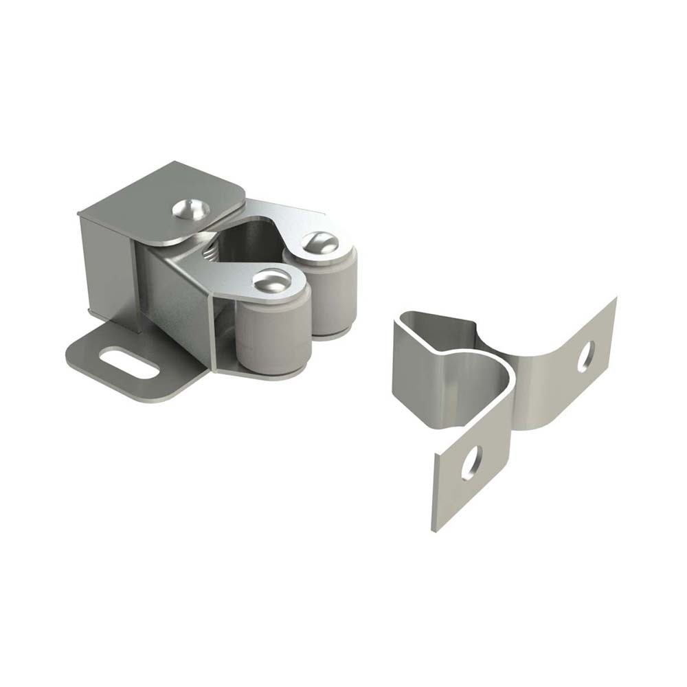 10 x Emro 190 Plastic Roller Catch Zinc Plated Steel 25x32x16mm