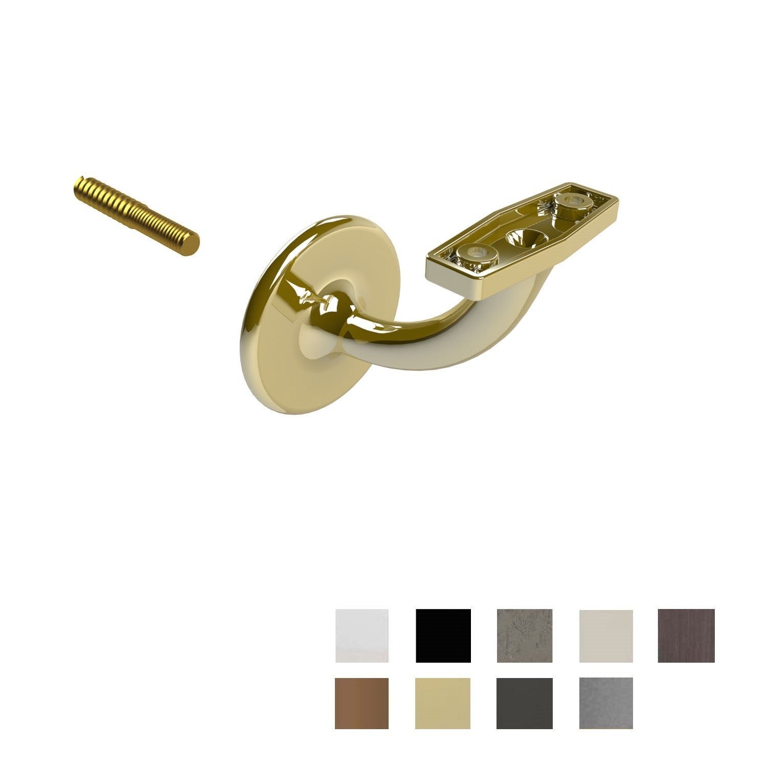 Emro Stair Hand Rail Bracket Centre Concealed Fix - Available in Various Finishes