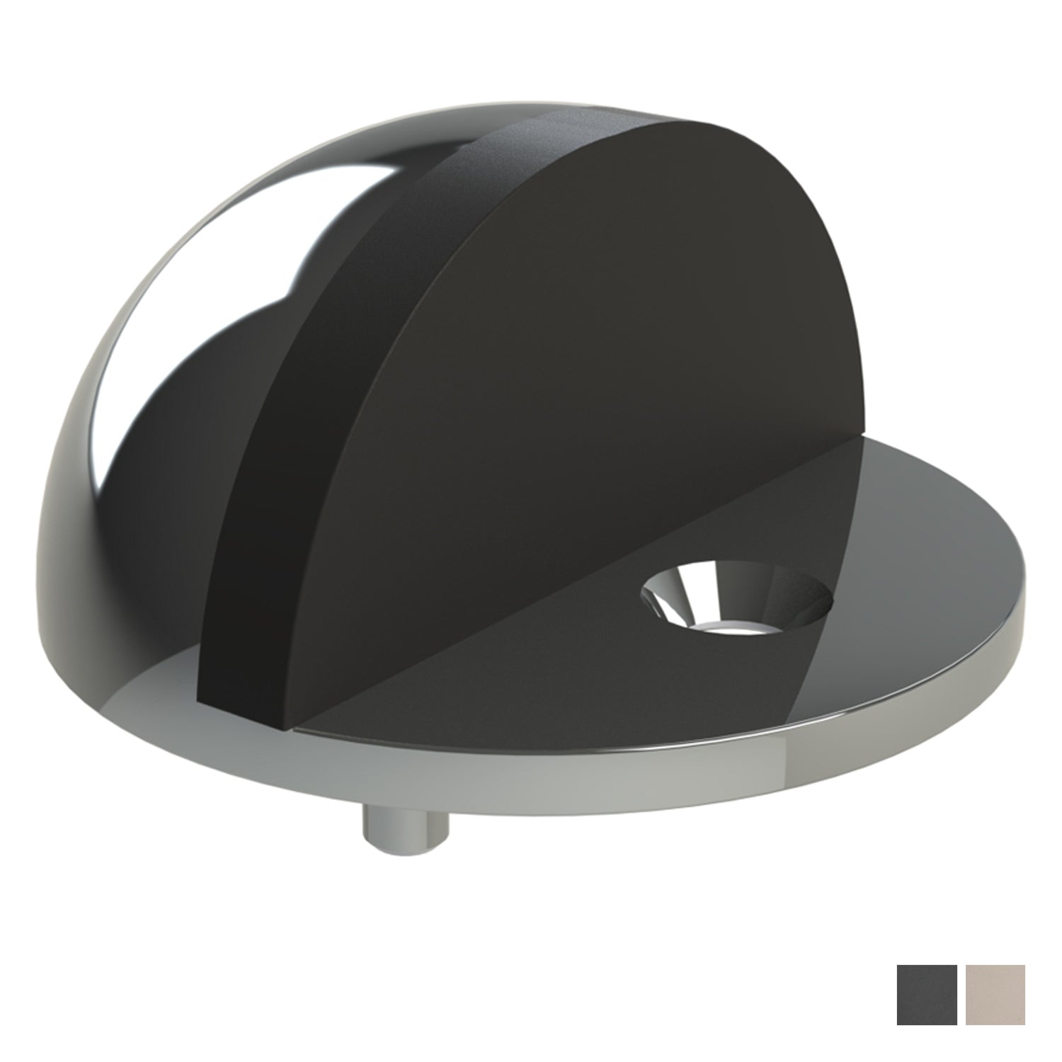 Emro Door Stop Half Moon Floor Mounted | Keeler Hardware