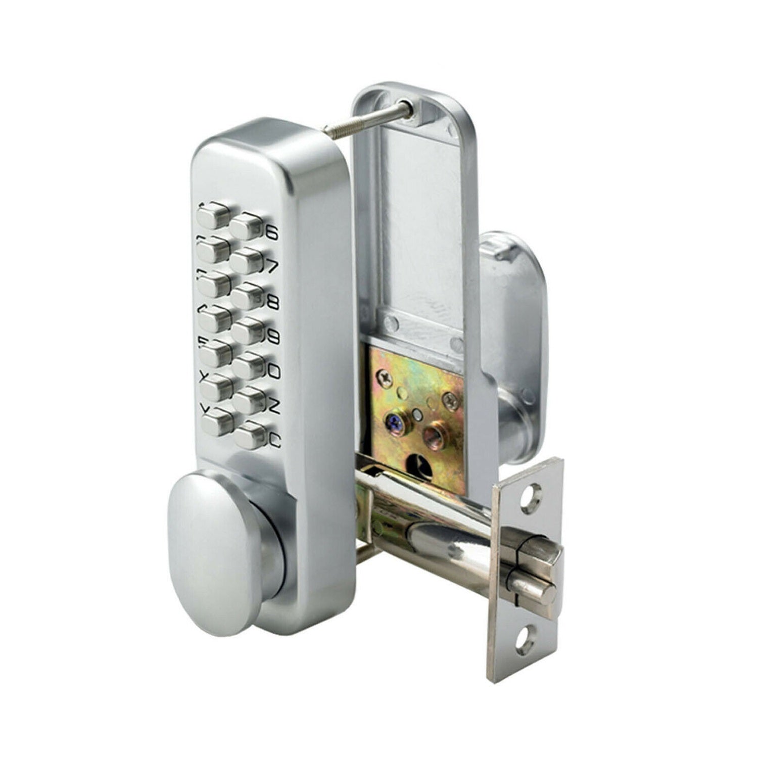 Eurospec Digital Door Lock Hold Back Satin Chrome DS995SC